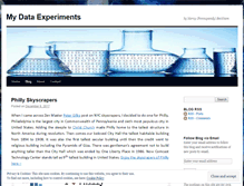 Tablet Screenshot of mydataexperiments.com